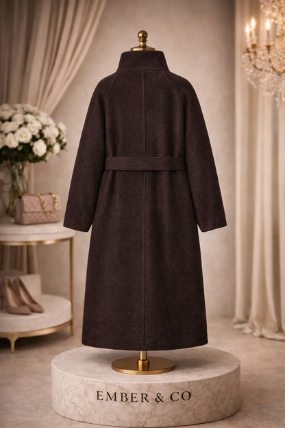 Lyra High-Neck Wrap Coat