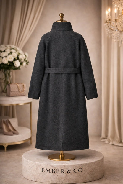Lyra High-Neck Wrap Coat